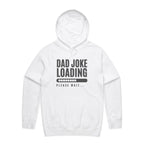 Dad Joke Loading - Mens Hoodie White Mens Hoodie Dad Printed In Australia