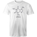 Caffeine Molecule - Mens T-Shirt White Mens T-shirt Coffee Printed In Australia Science