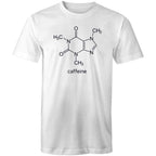 Caffeine Molecule - Mens T-Shirt White Mens T-shirt Coffee Printed In Australia Science