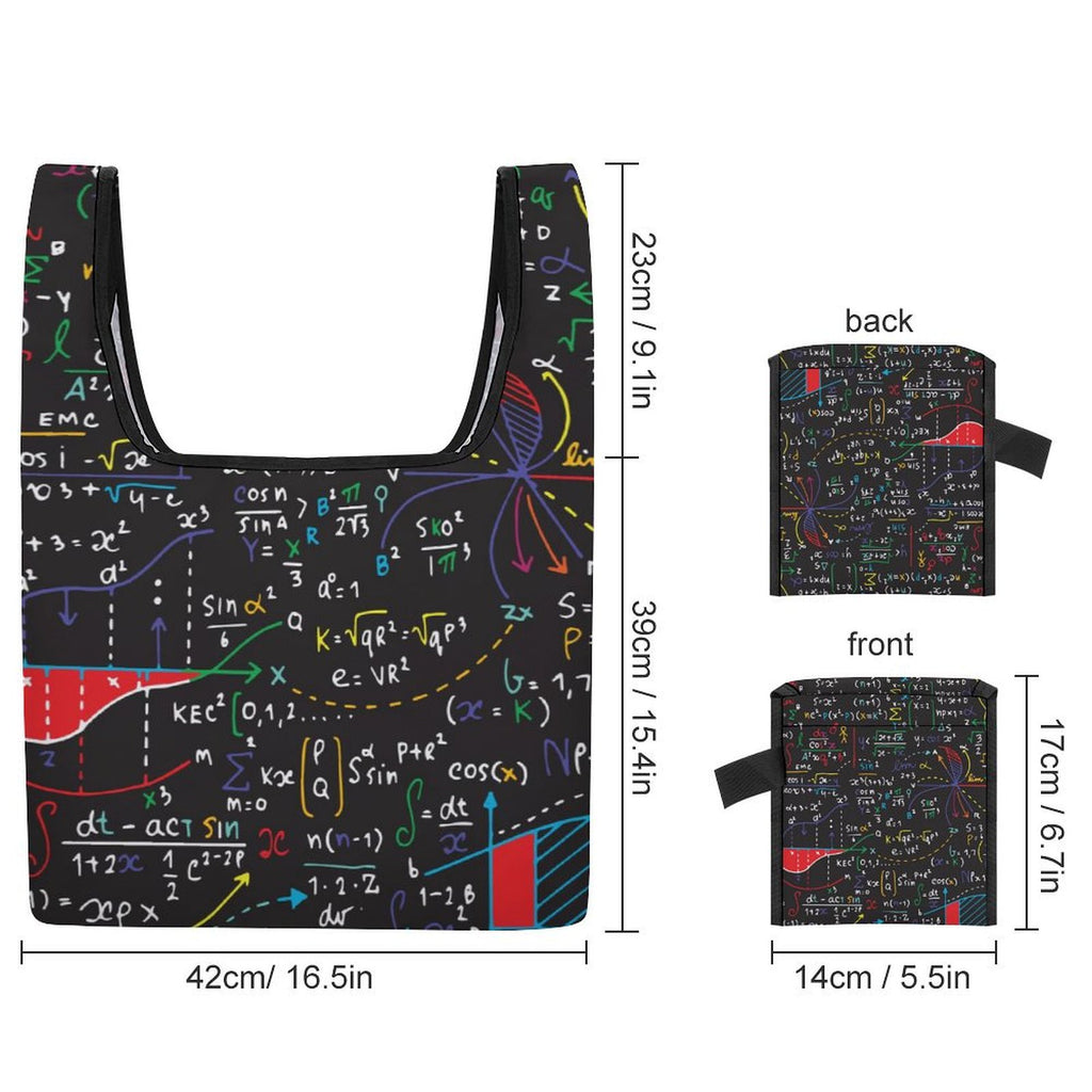 Colourful Maths Formulas -  Collapsible Shopping Bag
