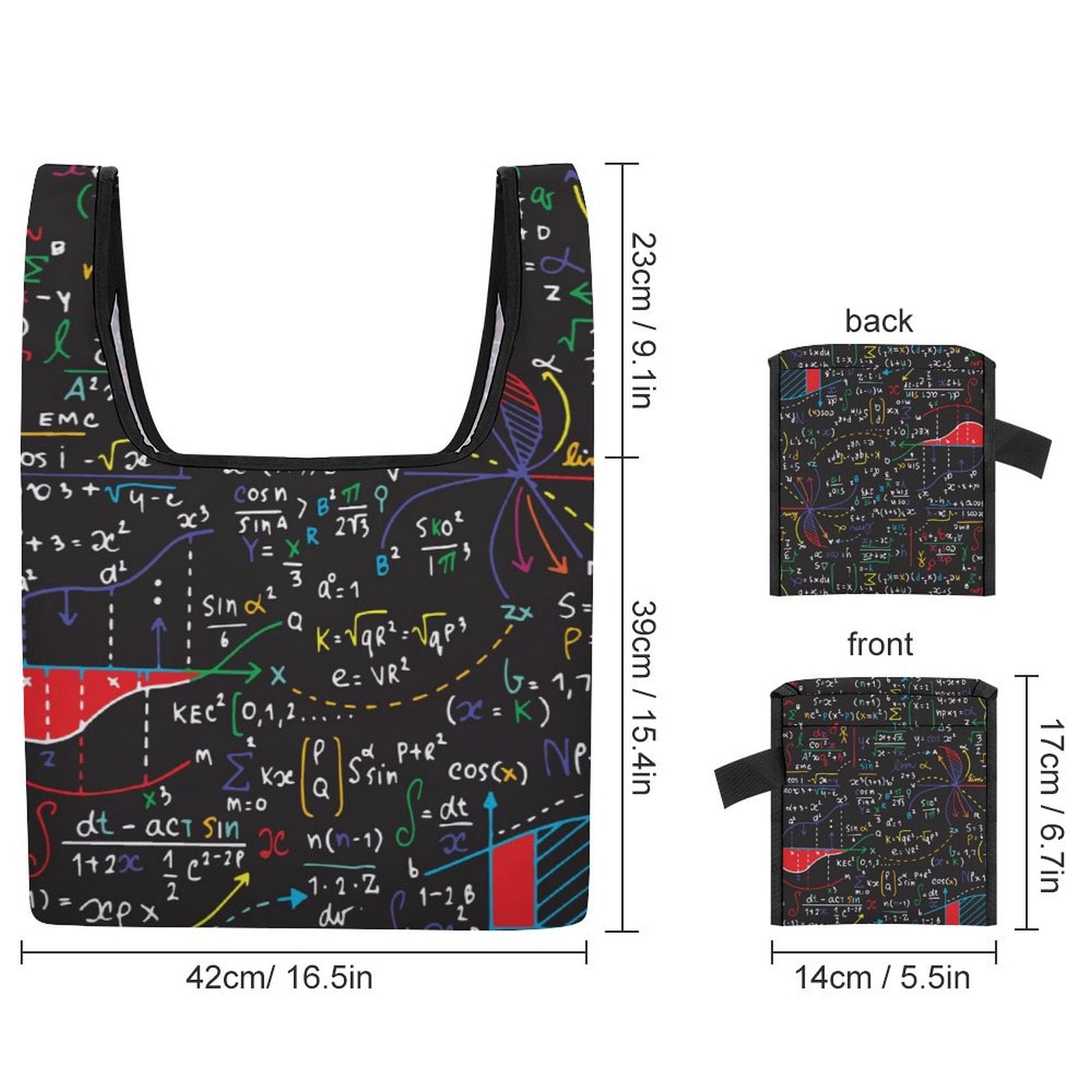 Colourful Maths Formulas -  Collapsible Shopping Bag