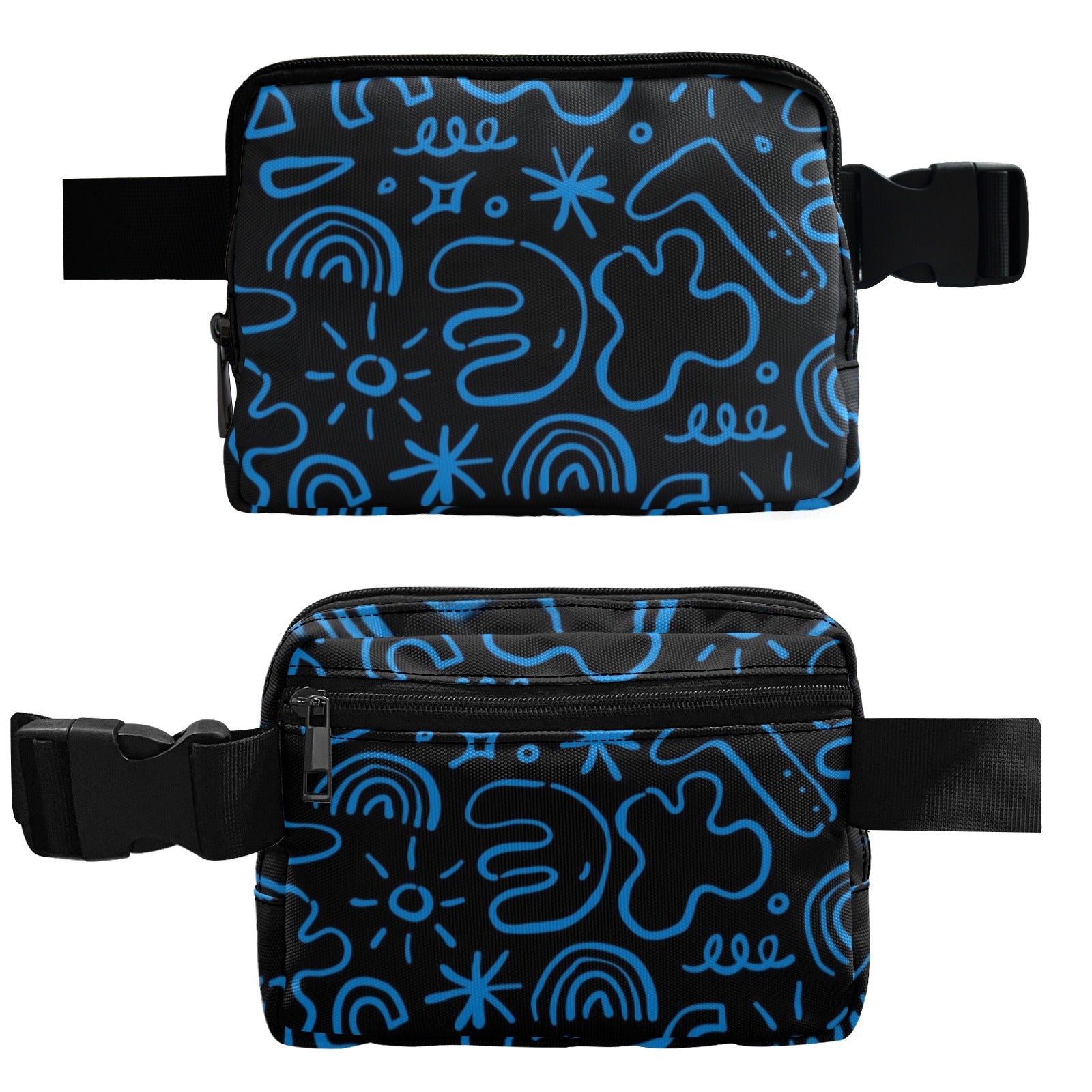 Blue Squiggle - Belt Bag