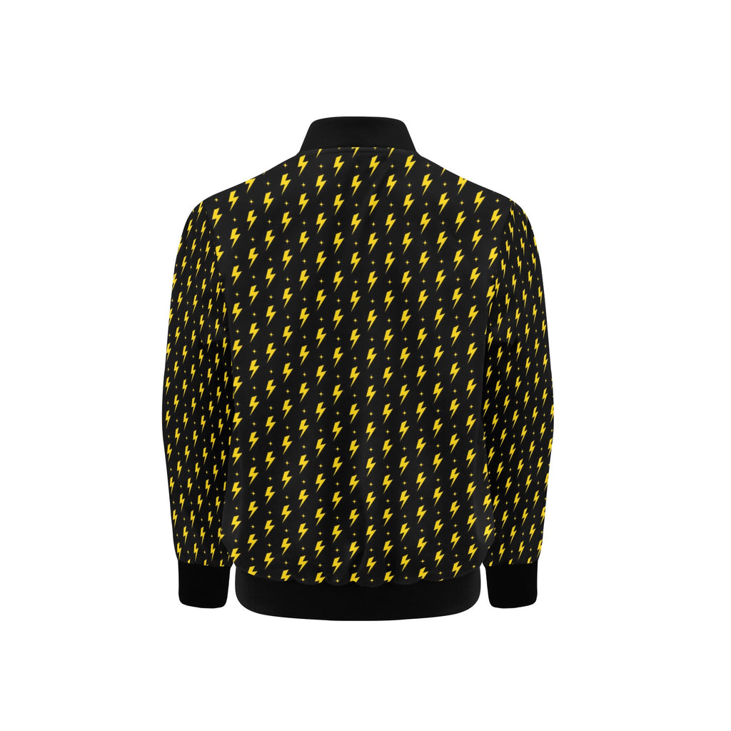 Yellow Lightning Kids Bomber Jacket Kids Bomber Jacket comic Printed Offshore