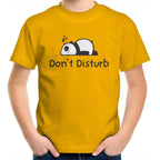 Panda, Don't Disturb - Kids Youth T-Shirt Gold Kids Youth T-shirt animal Printed In Australia