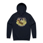 Dachshund, I've Got Friends In Low Places Men's AS Colour Hoodie Navy Mens Hoodie animal Printed In Australia