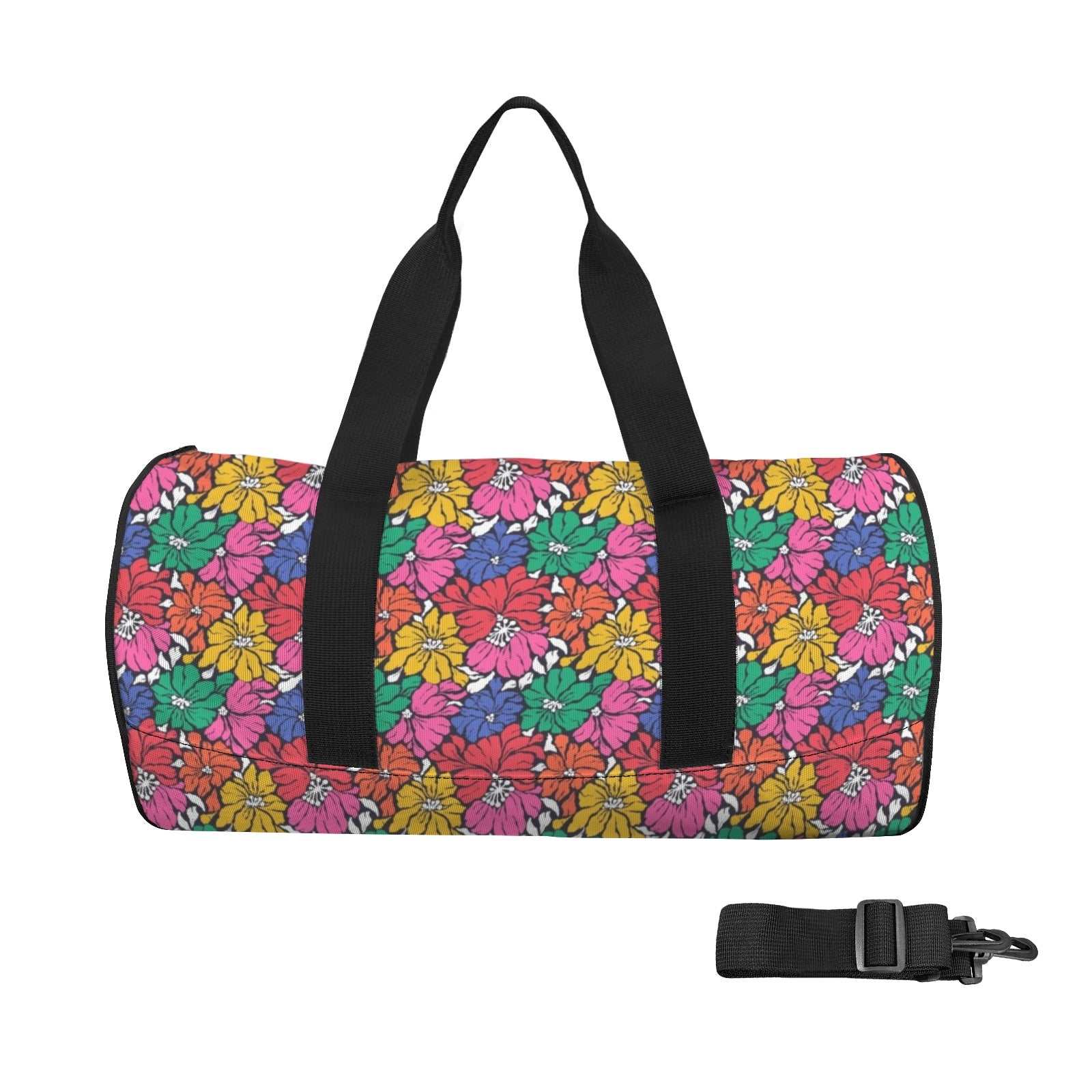 Bright And Bold Flowers Duffle Bag one size Duffle Bag Printed Offshore