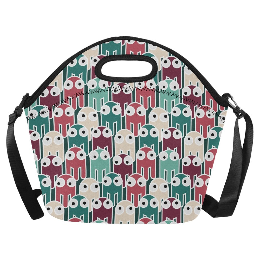 Cartoon Octopus - Neoprene Lunch Bag One Size Neoprene Lunch Bag Printed Offshore