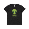 Alien, Humans Aren't Real Kids AS Colour T-shirt