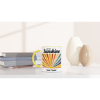 Personalised - Cup Of Sunshine - White 11oz Ceramic Mug with Colour Inside Personalised 11oz Mug Customise Globally Fulfilled Name Personalise retro