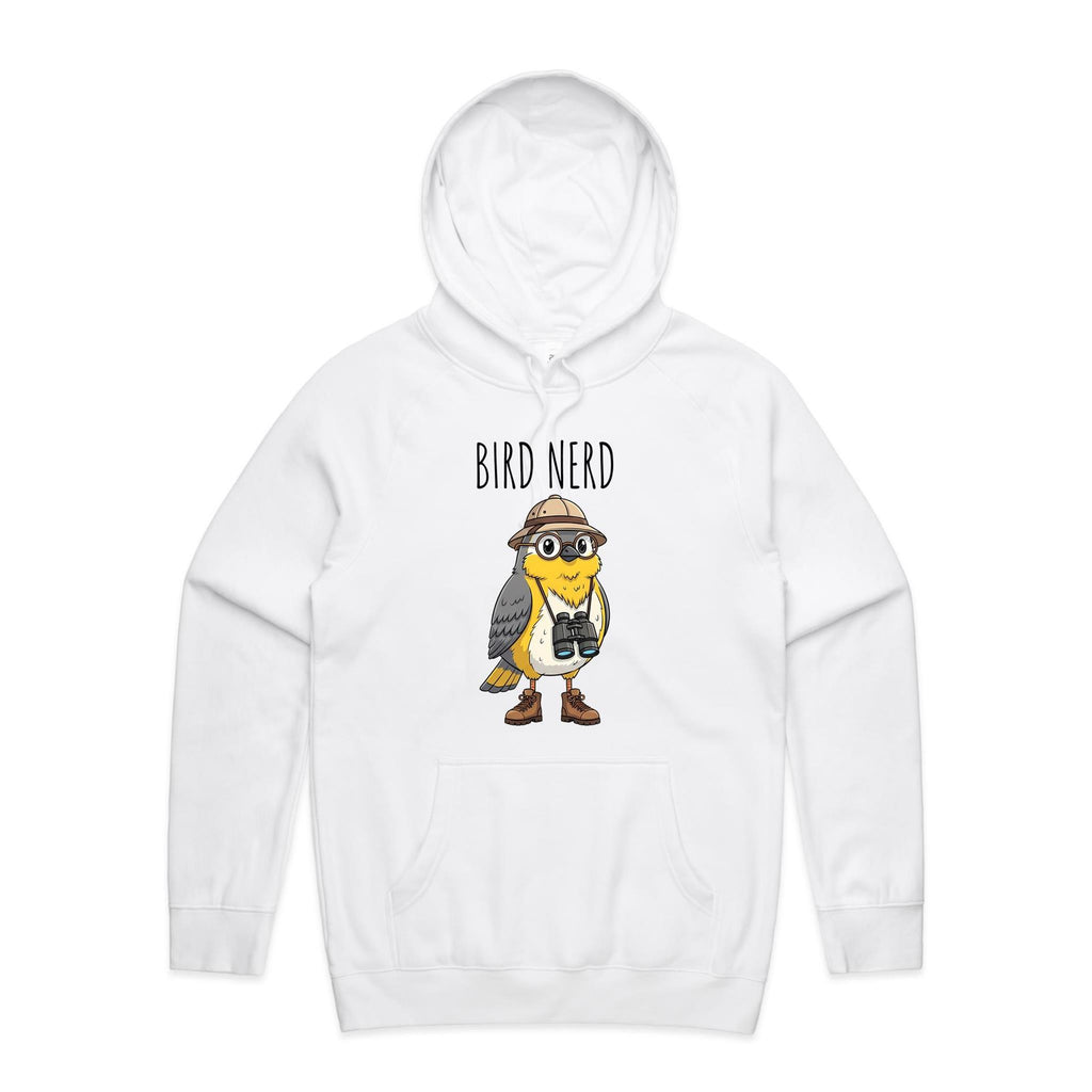 Bird Nerd 2 Men's AS Colour Hoodie White Mens Hoodie animal Birds Printed In Australia