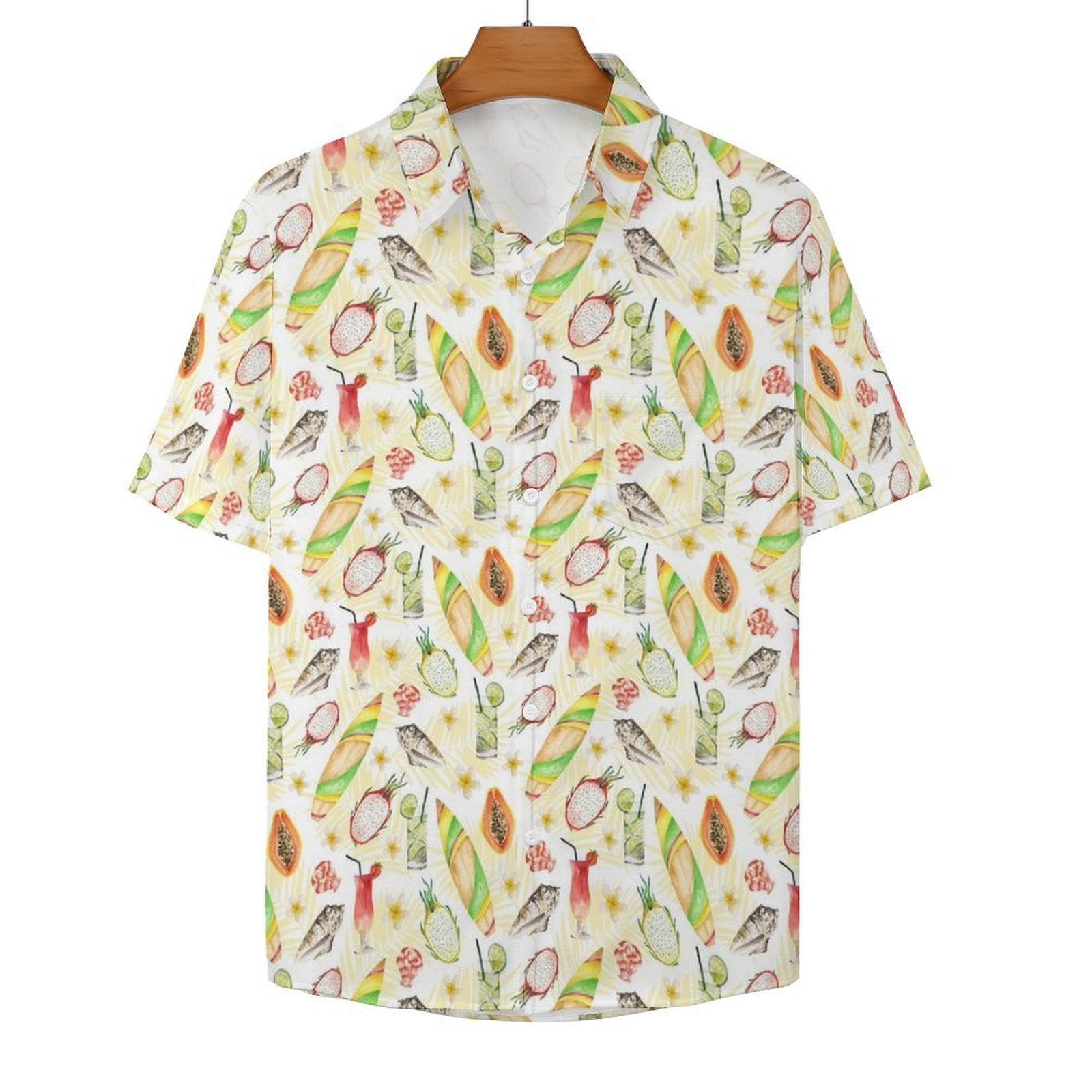 Tropical Surf Women's Short-Sleeve Button Up Shirt Women's Short-Sleeve Button Up Shirt Printed Offshore Surf