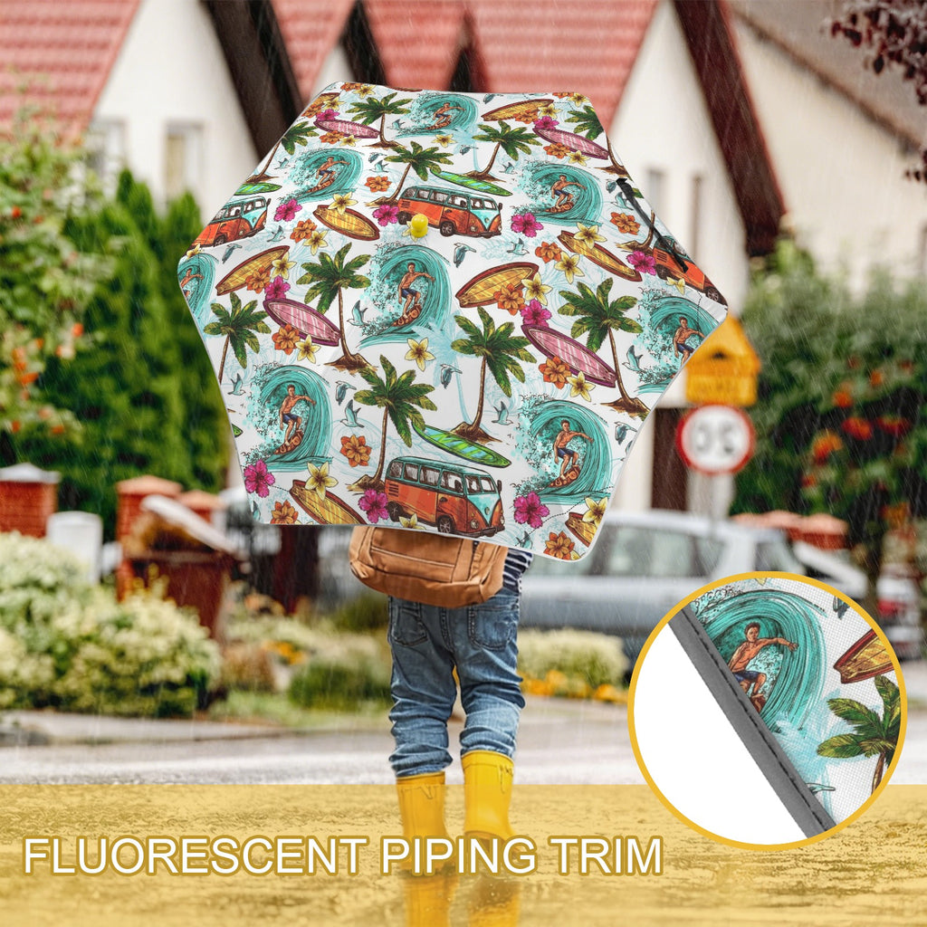 Surfing Safari Kids Safe Round Corner Umbrella