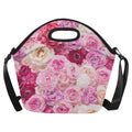 Pink Flowers - Neoprene Lunch Bag One Size Neoprene Lunch Bag Printed Offshore