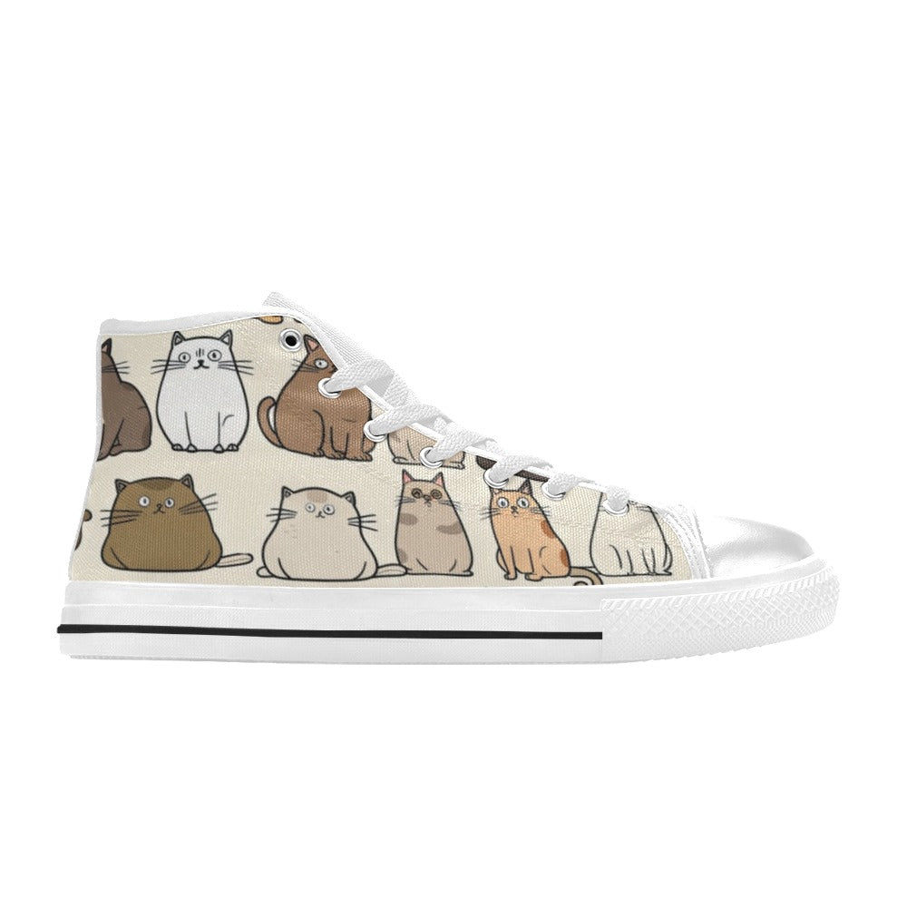 Lots Of Cats - Men's High Top Canvas Shoes