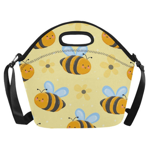 Bright Bees - Neoprene Lunch Bag Neoprene Lunch Bag Printed Offshore