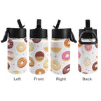 Pretty Doughnuts 12oz Kids Water Bottle with Straw Lid