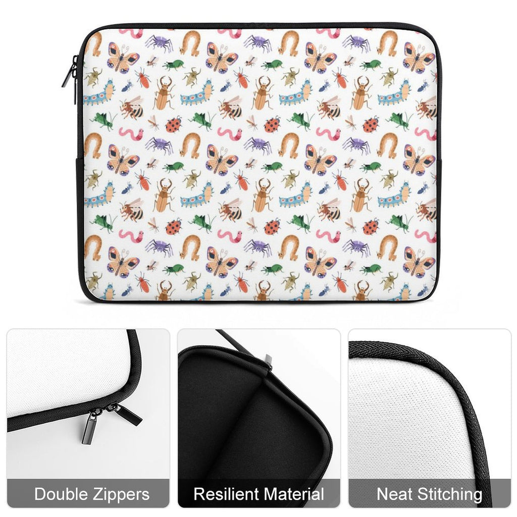 Cute Little Bugs Laptop Sleeve (Multiple Sizes) Laptop Sleeve animal Printed Offshore