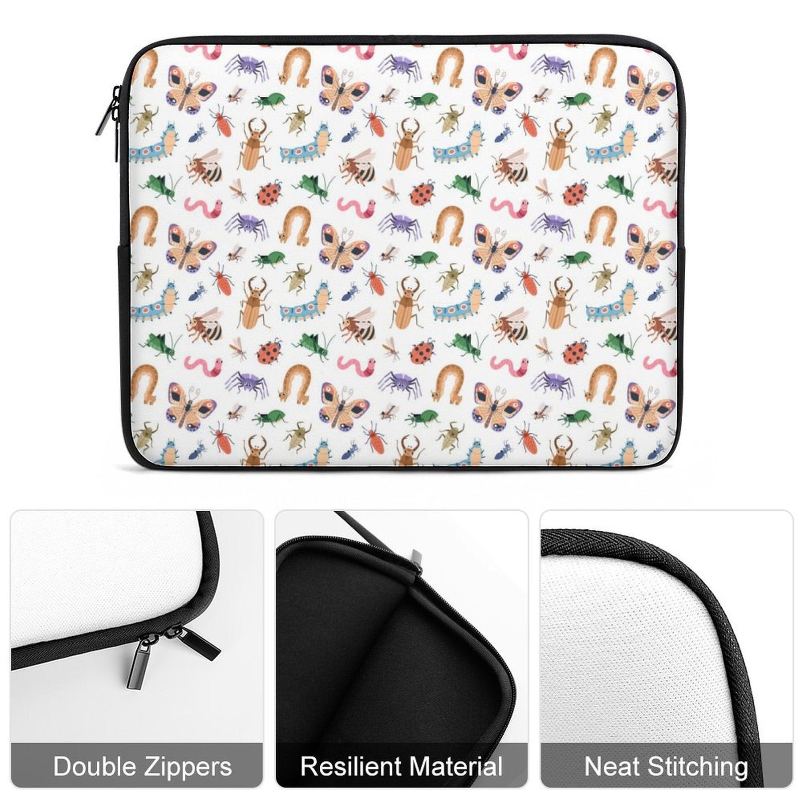 Cute Little Bugs Laptop Sleeve (Multiple Sizes) Laptop Sleeve animal Printed Offshore