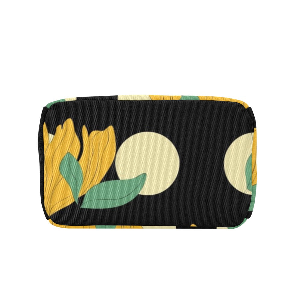 Yellow Flowers And Dots - Zipper Lunch Bag Zipper Lunch Bag Printed Offshore