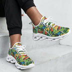 Tropical Comic Book Style Women's Twisted Sole Sneakers