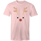 Red Nose Reindeer - Mens T-Shirt Pink Mens Christmas T-shirt Christmas Printed In Australia