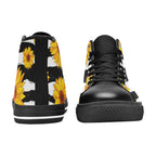 Sunflower Stripes - Women's High Top Canvas Shoes