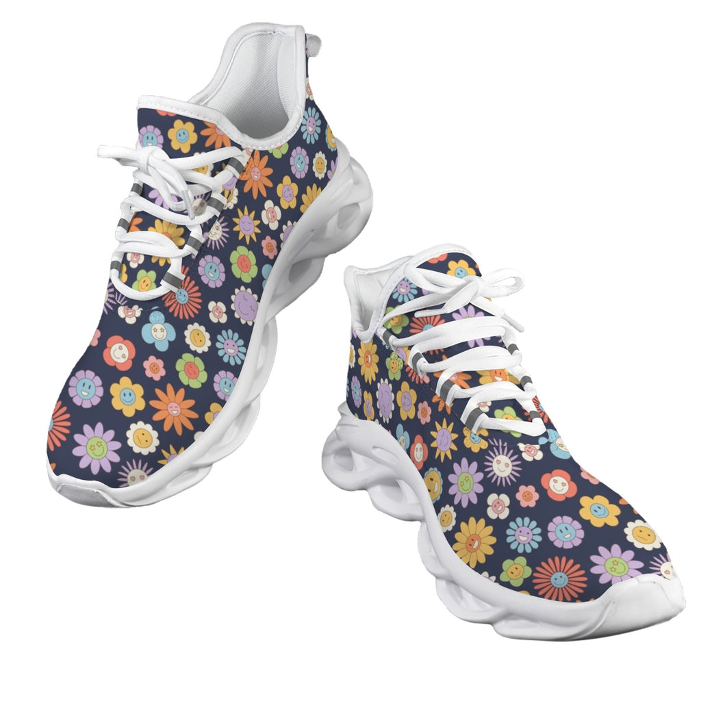 Groovy Flowers Women's Twisted Sole Sneakers