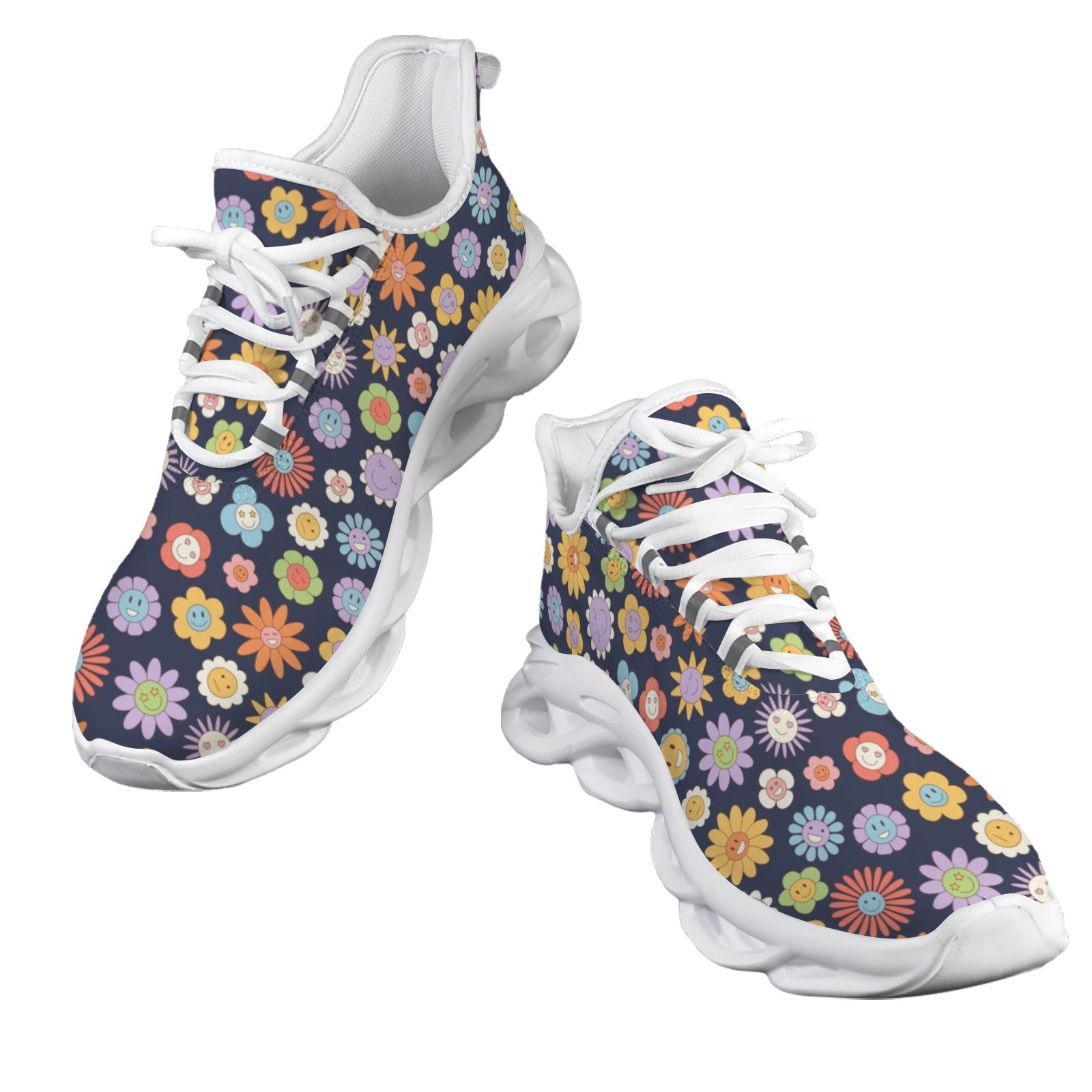 Groovy Flowers Women's Twisted Sole Sneakers