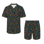 Squiggle Time Men's Hawaiian Shirt & Shorts Set Men's Hawaiian Shirt & Shorts Set Printed Offshore