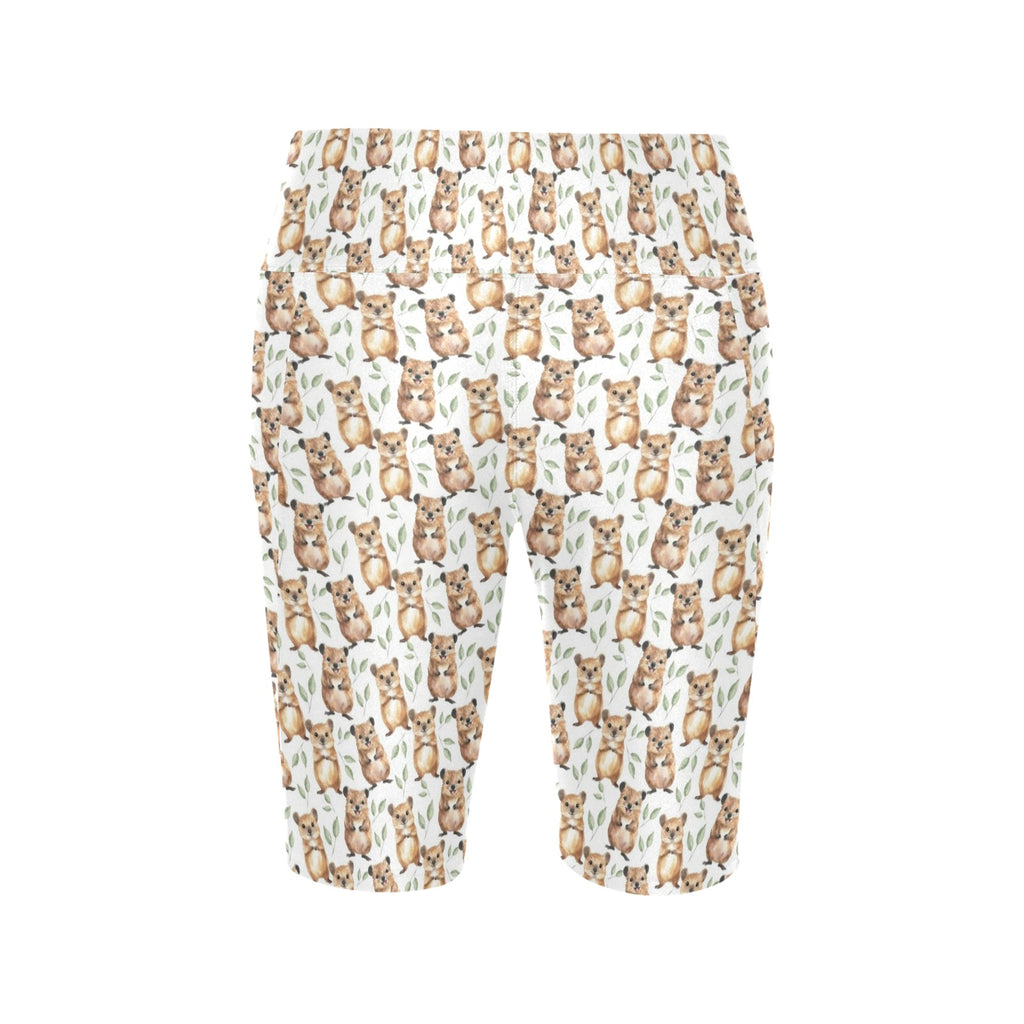 Quokkas Women's Bike Shorts With Side Pockets