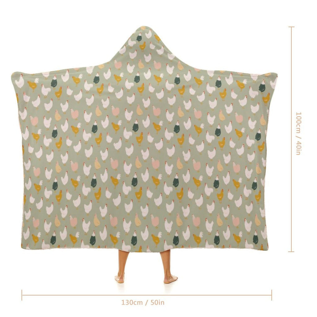 Chicken Life Kids Hooded Blanket 100cm x 130cm