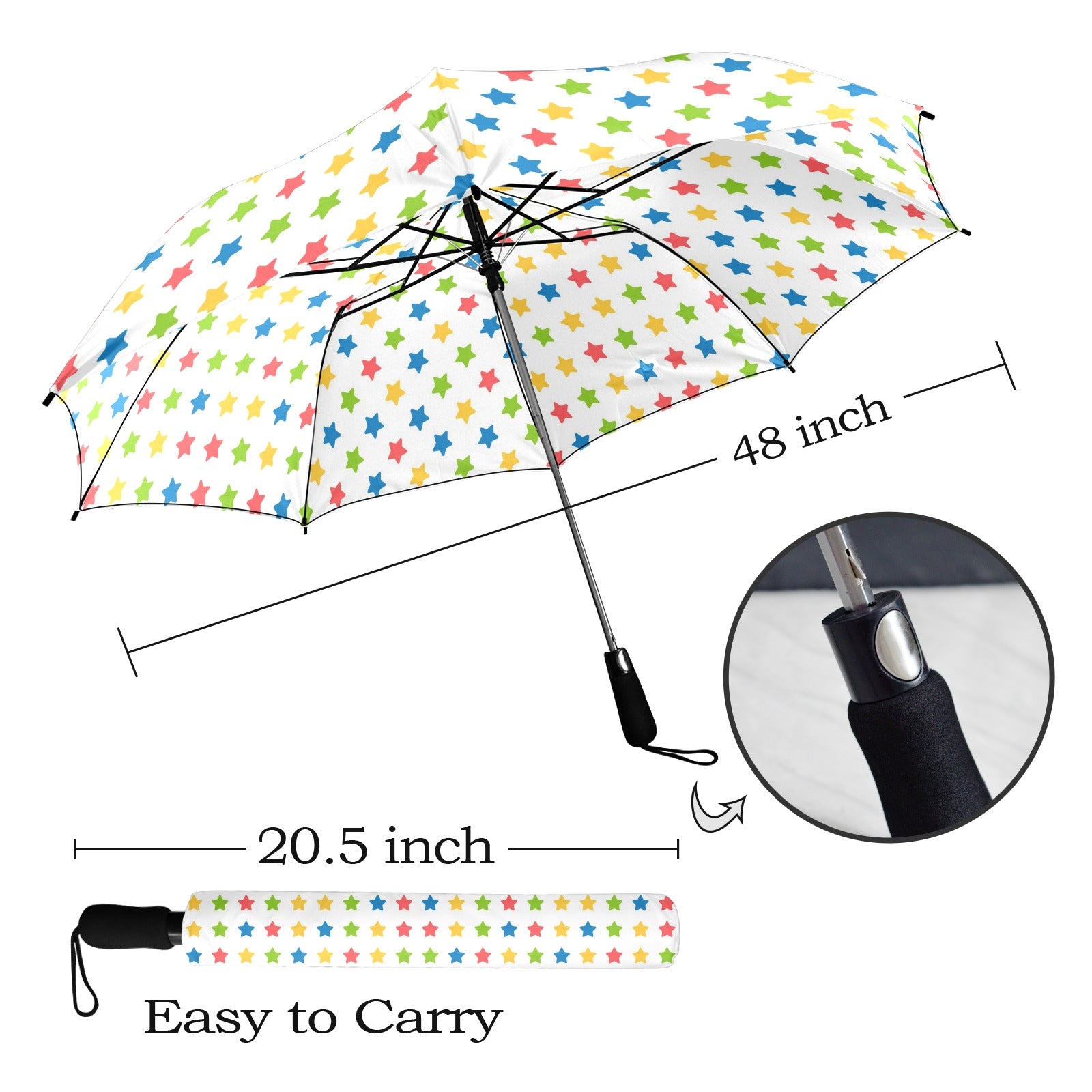Stars - Semi-Automatic Foldable Umbrella (Model U12) Semi-Automatic Foldable Umbrella (U12)
