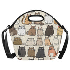 Lots Of Cats - Neoprene Lunch Bag Neoprene Lunch Bag Printed Offshore