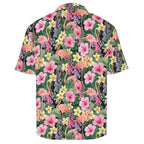 Flamingo Jungle Men's Crinkle Hawaiian Shirt