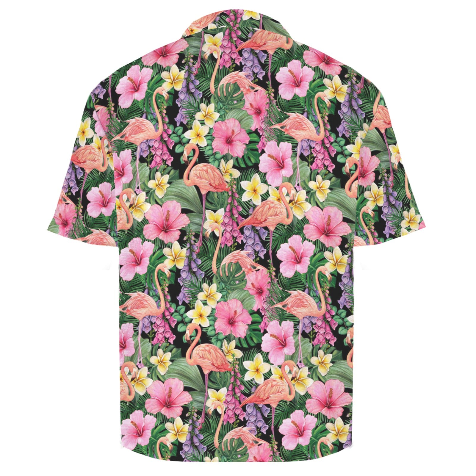 Flamingo Jungle Men's Crinkle Hawaiian Shirt