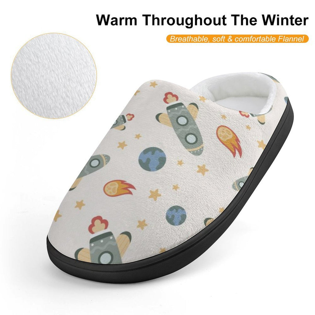 Rockets Kids Cotton Slippers Kids Cotton Slippers Printed Offshore Space
