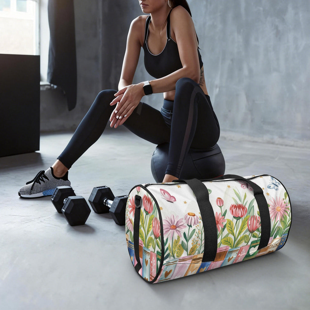 Books, Flowers And Butterflies Duffle Bag Duffle Bag Printed Offshore