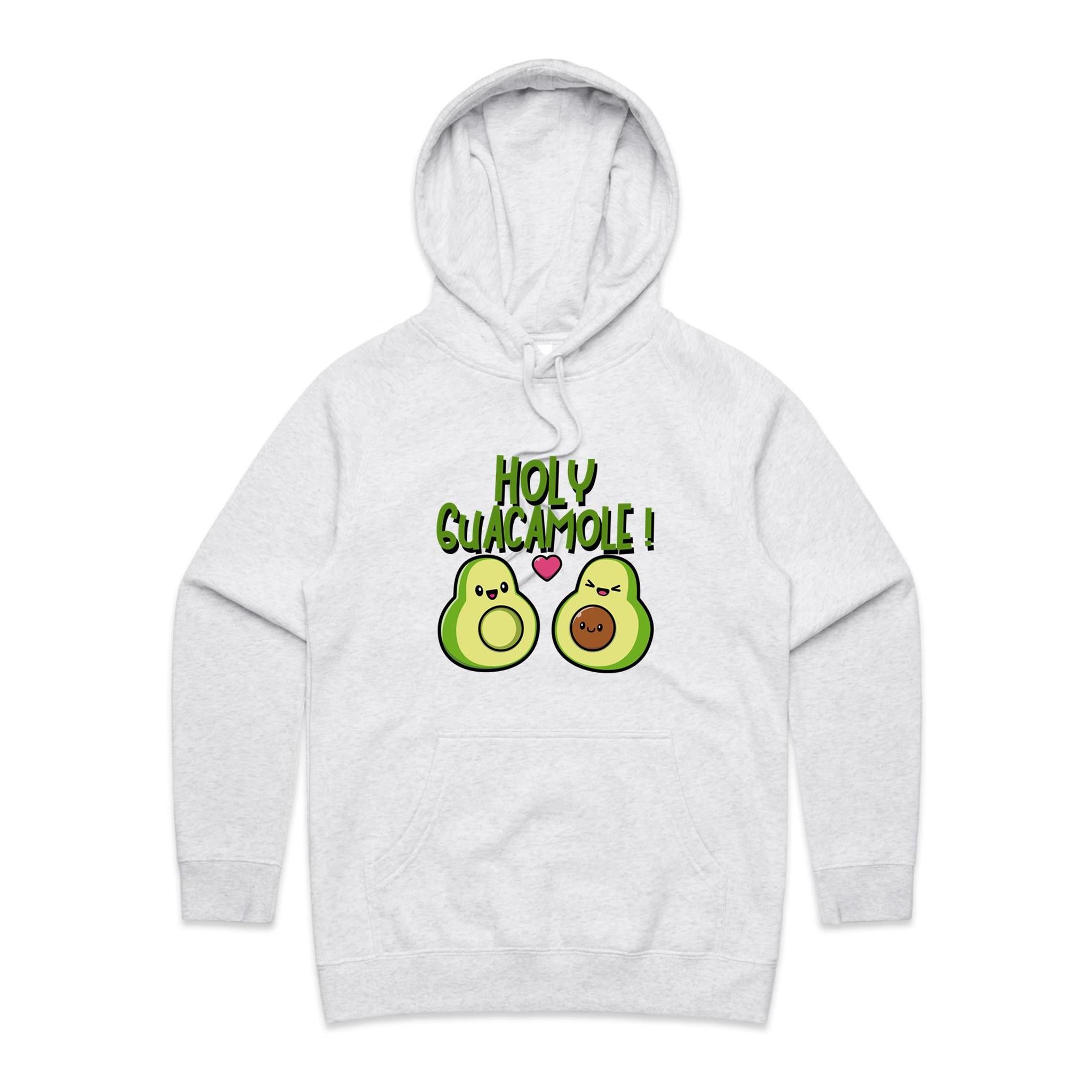 Holy Guacamole, Pregnant Avocado - Womens Hoodie White Marle Womens Hoodie Food Printed In Australia