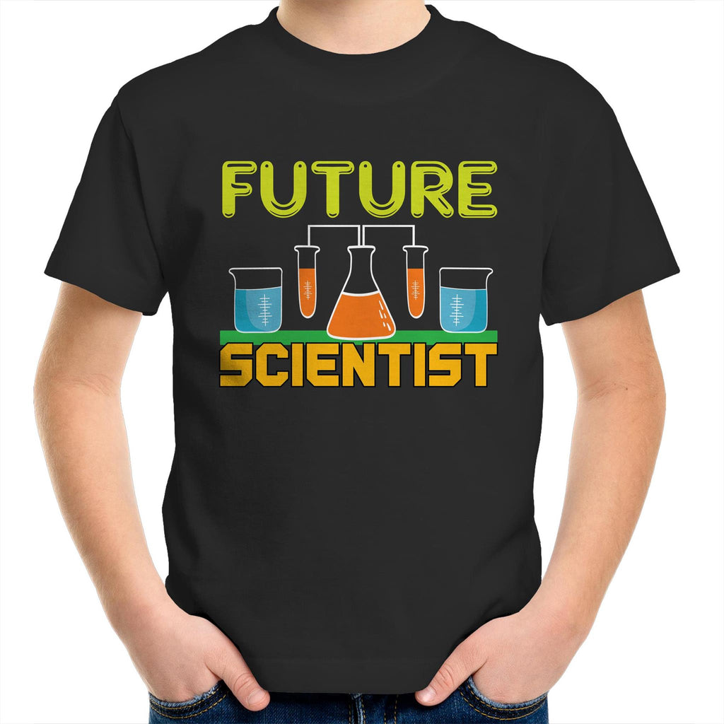 Future Scientist - Kids Youth T-Shirt Black Kids Youth T-shirt Printed In Australia Science
