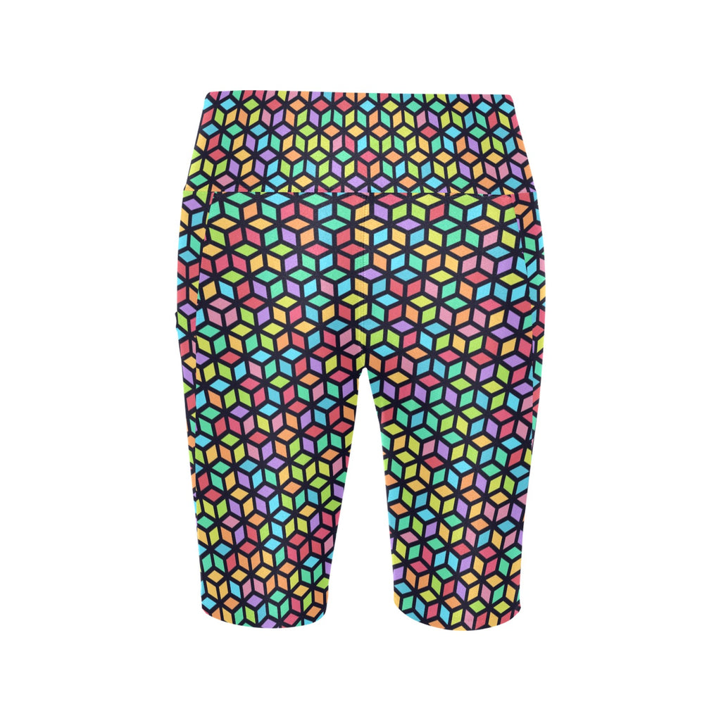 Tesselate Women's Bike Shorts With Side Pockets Women's Bike Shorts Printed Offshore