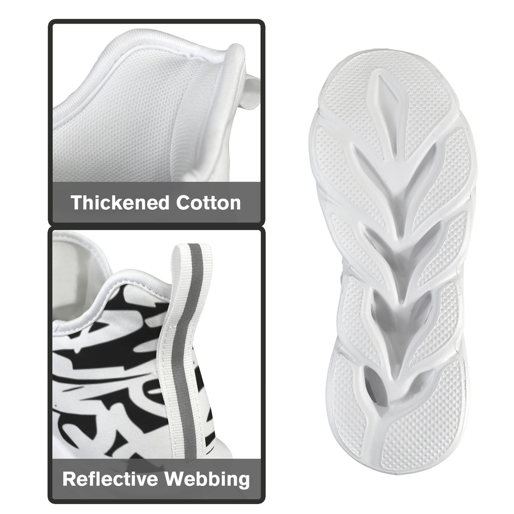 Graffiti White Women's Twisted Sole Sneakers