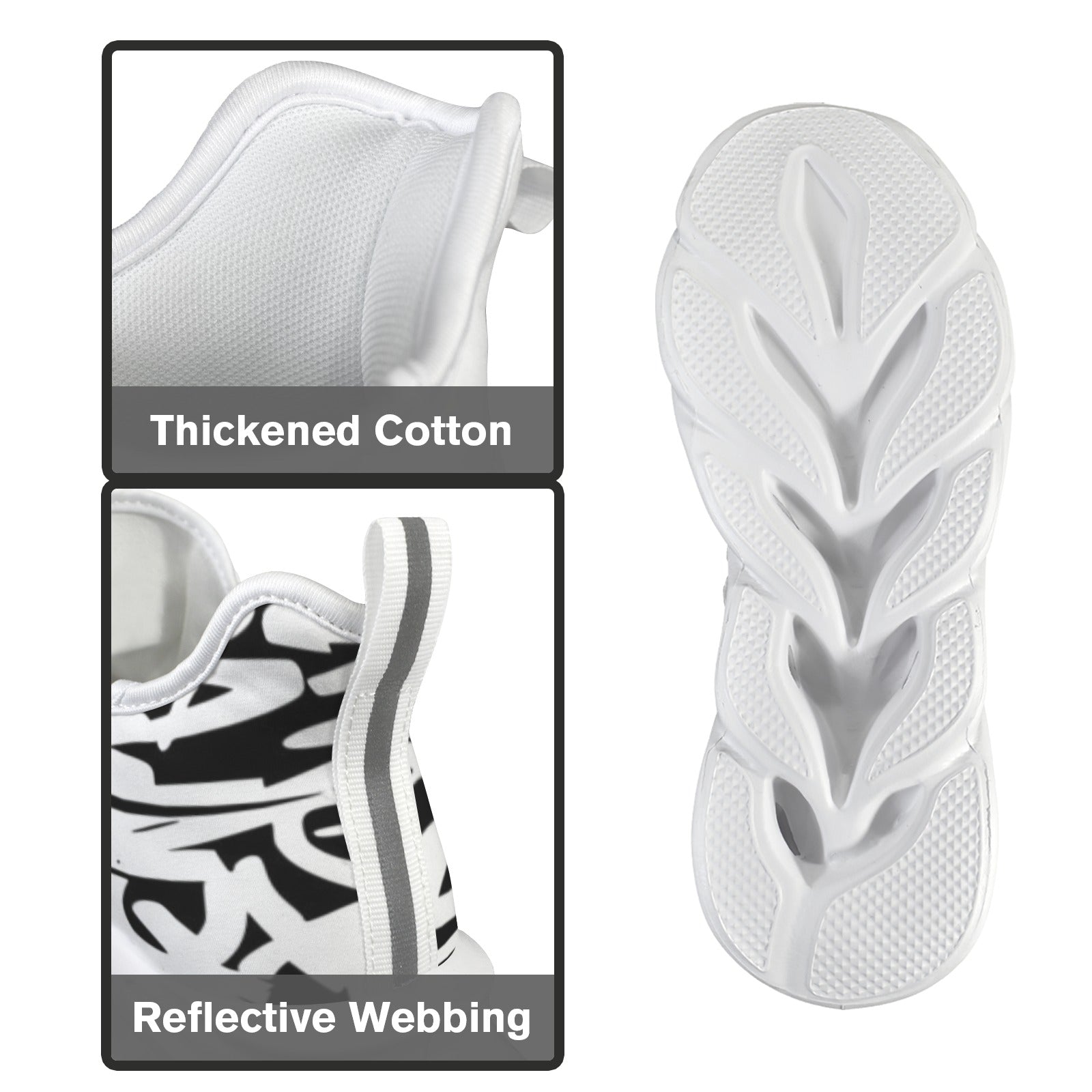 Graffiti White Women's Twisted Sole Sneakers