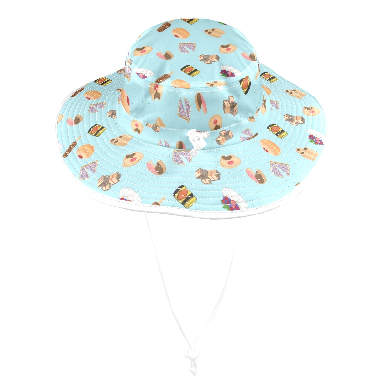 Classic Aussie Food Icons Wide Brim Bucket Hat Wide Brim Bucket Hat Australia Food Printed Offshore