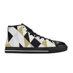 Triangles - Women's High Top Canvas Shoes