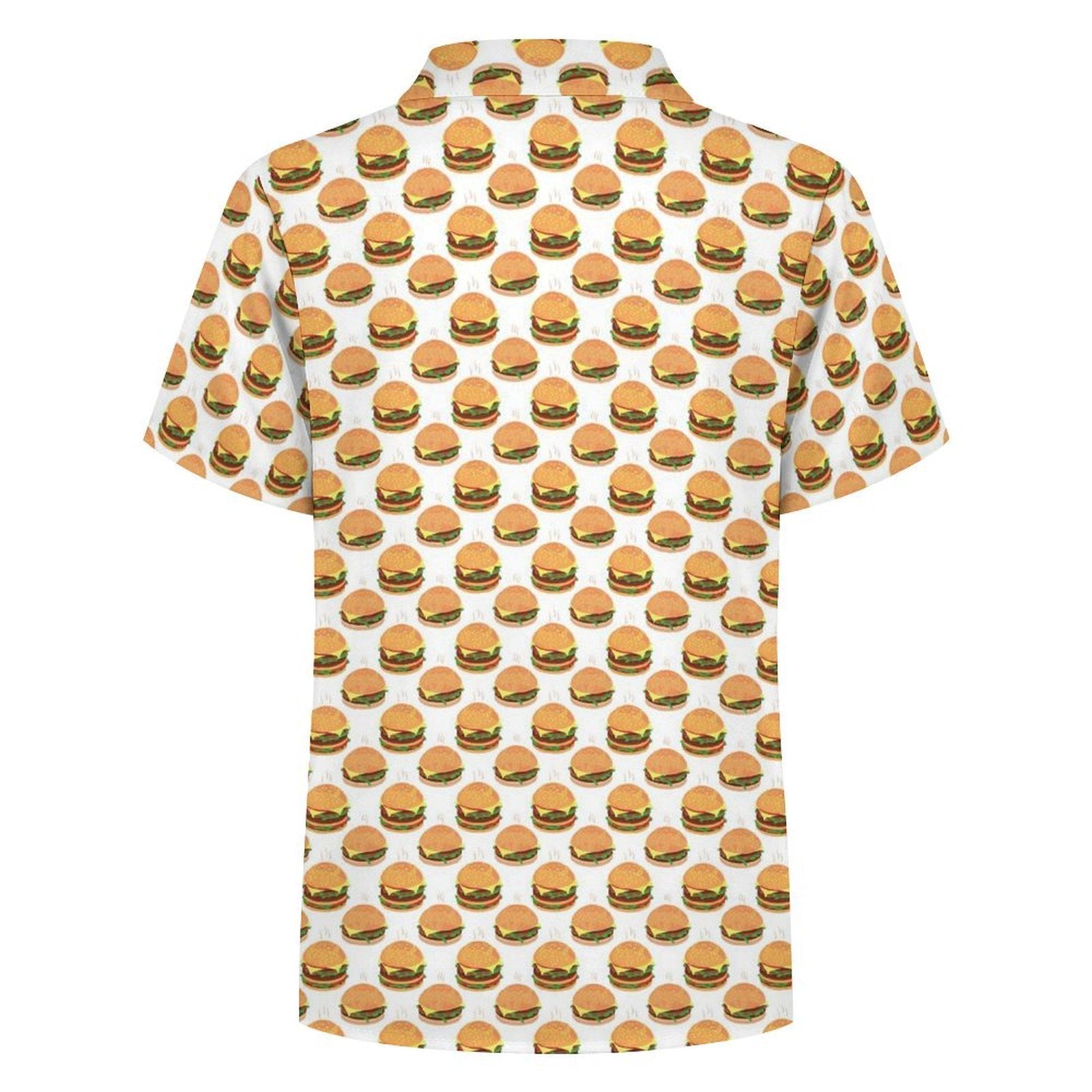 Hamburgers Kids Youth Short Sleeve Button Up Shirt
