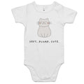 Cat, Soft, Plump, Cute - Baby Bodysuit White Baby Bodysuit animal Printed In Australia