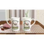 Oops, I Bought Another Book - White 10oz Porcelain Slim Mug Porcelain Mug animal Globally Fulfilled Reading