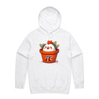 Chicken Pot Pi - Mens Hoodie White Mens Hoodie animal Food Maths Printed In Australia