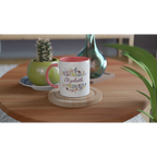 Personalise - Flower Frame Name - 11oz Ceramic Mug Personalised 11oz Mug customise Globally Fulfilled Name personalise Plants