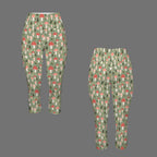 Mushroom Garden Women's High Waist Pocket Capri Yoga Leggings Women's High Waist Capri Yoga Leggings Plants Printed Offshore